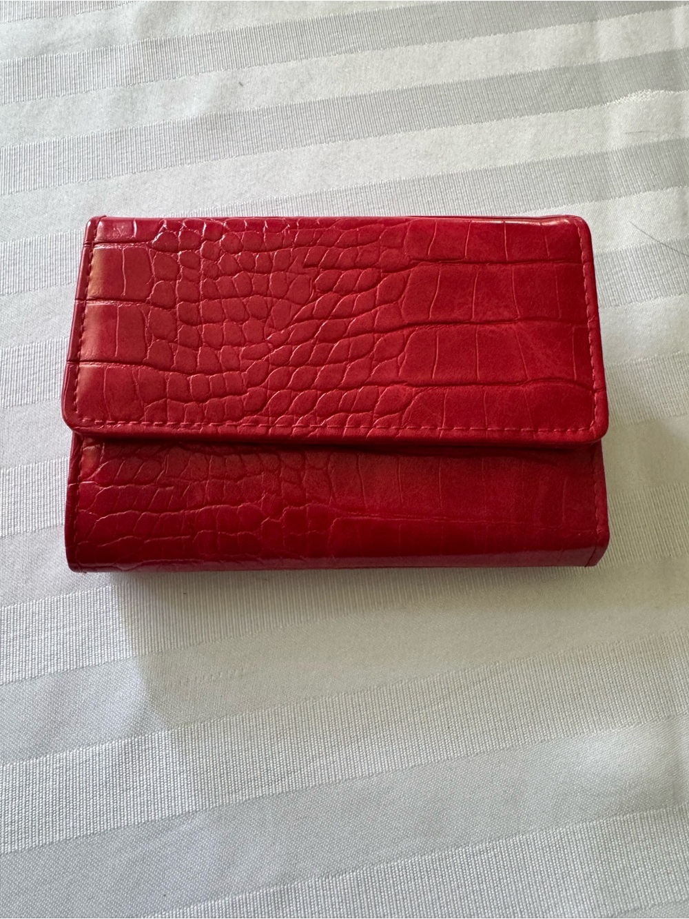 Red Croc-Embossed Women's Wallet by Safe Keeper